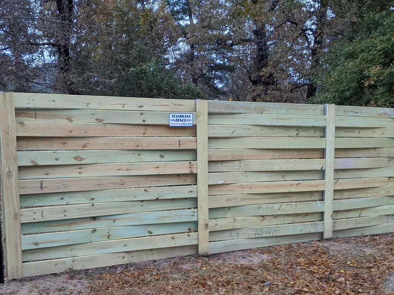 Lewisville AK horizontal style wood fence